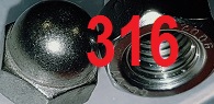 Marine Grade 316 Metric Stainless Steel Dome Nuts